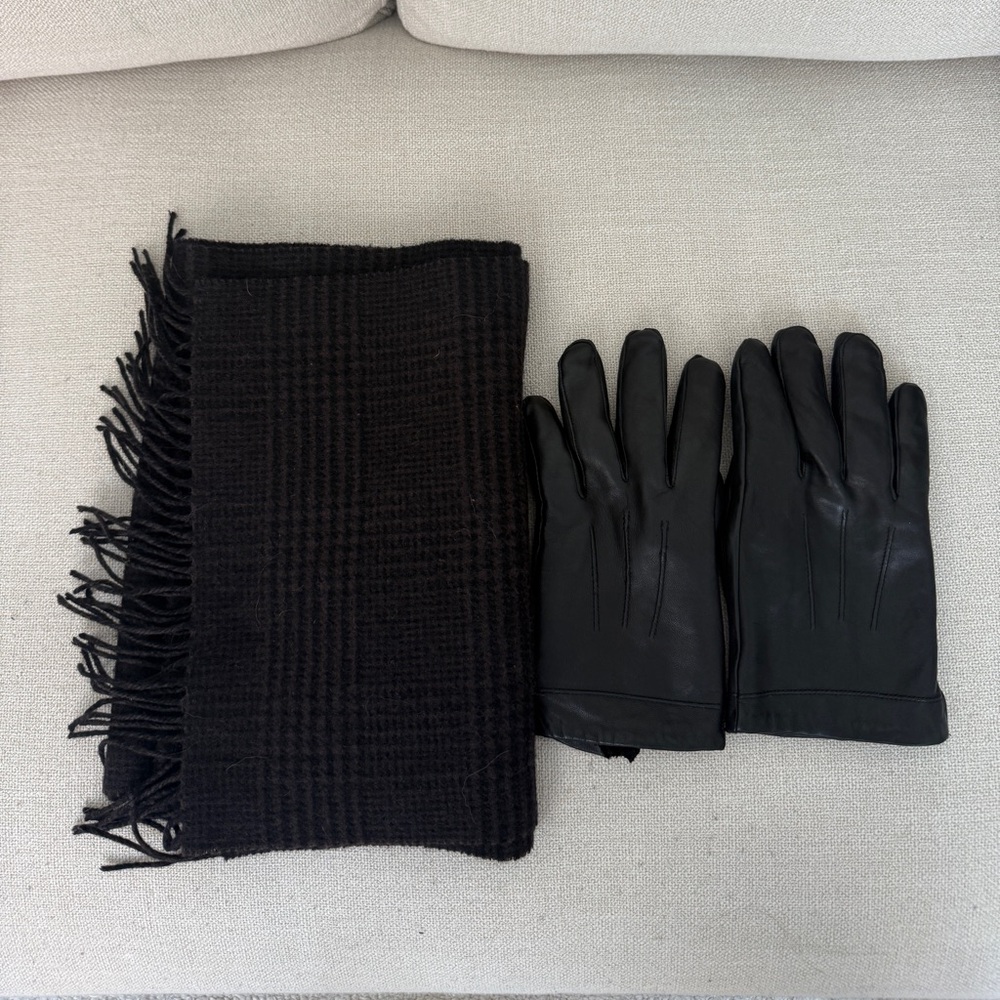 Mango Man Cashmere Scarf & Cashmere Lined Gloves